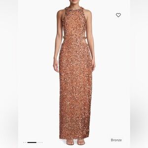 Liv Foster Sequin Column Cut-Out Gown